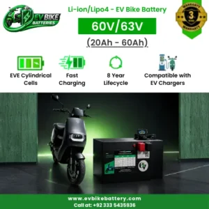 60V & 63V Li-ion / LiFePO₄ EV Bike Battery (20Ah-60Ah)